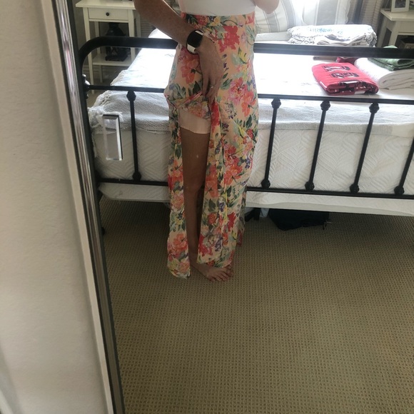 High waisted maxi floral skirt - Picture 5 of 9